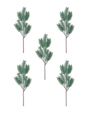 Set Of 5 Frosted Spruce Picks, 32 cm