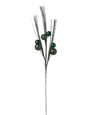 Glitter Bauble Spray, Sage Green, 72 cm