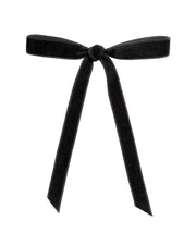 Set of 20 Velvet Bows, Black, 13 cm