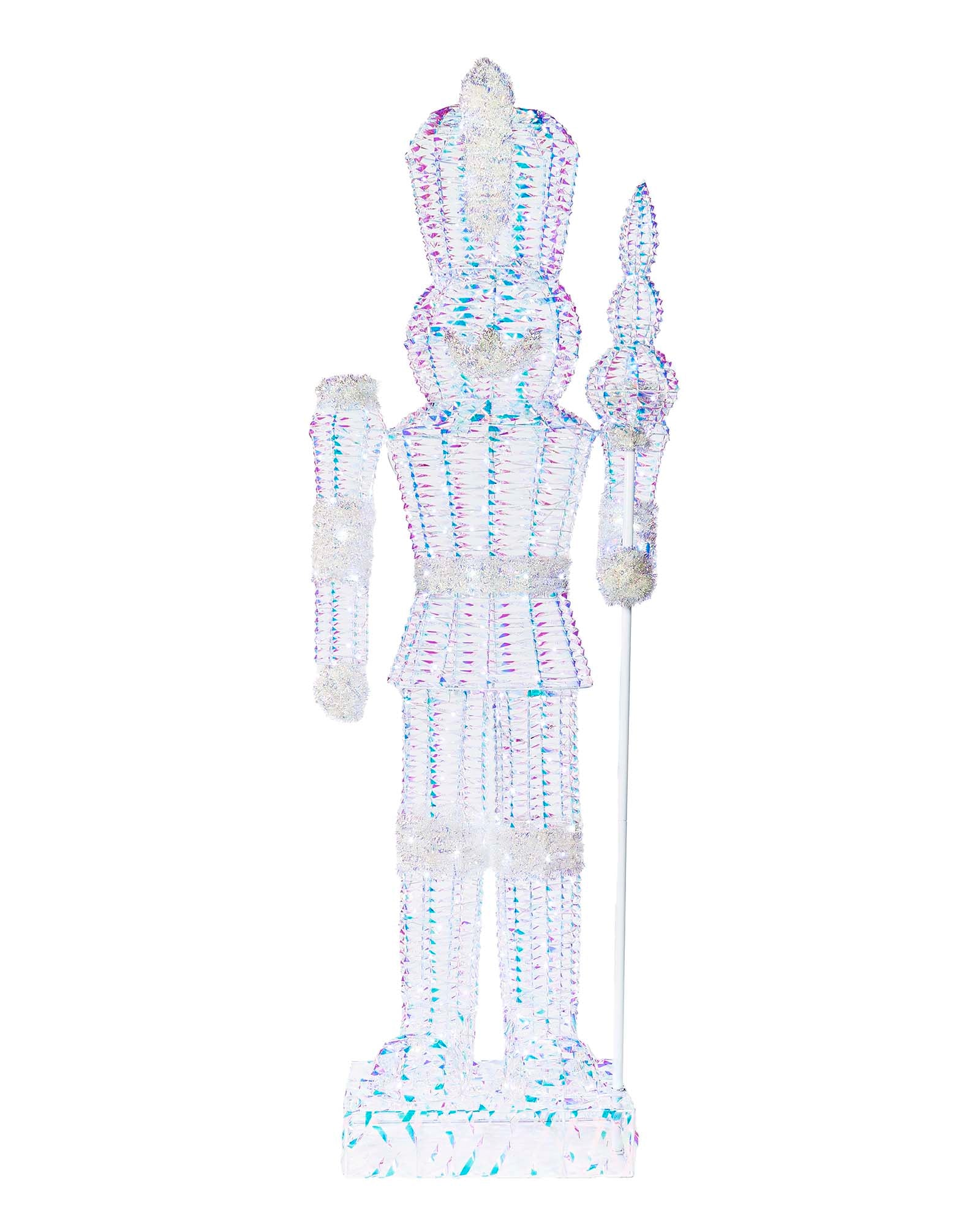Iridescent Giant Christmas Nutcracker, 6.5 ft