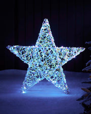 Pre-Lit 3D Iridescent Star Silhouette, 81 cm
