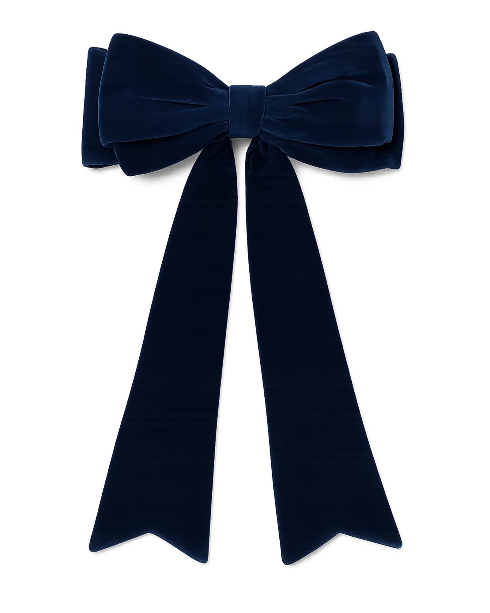 Large Velvet Christmas Bow, Navy, 140 cm