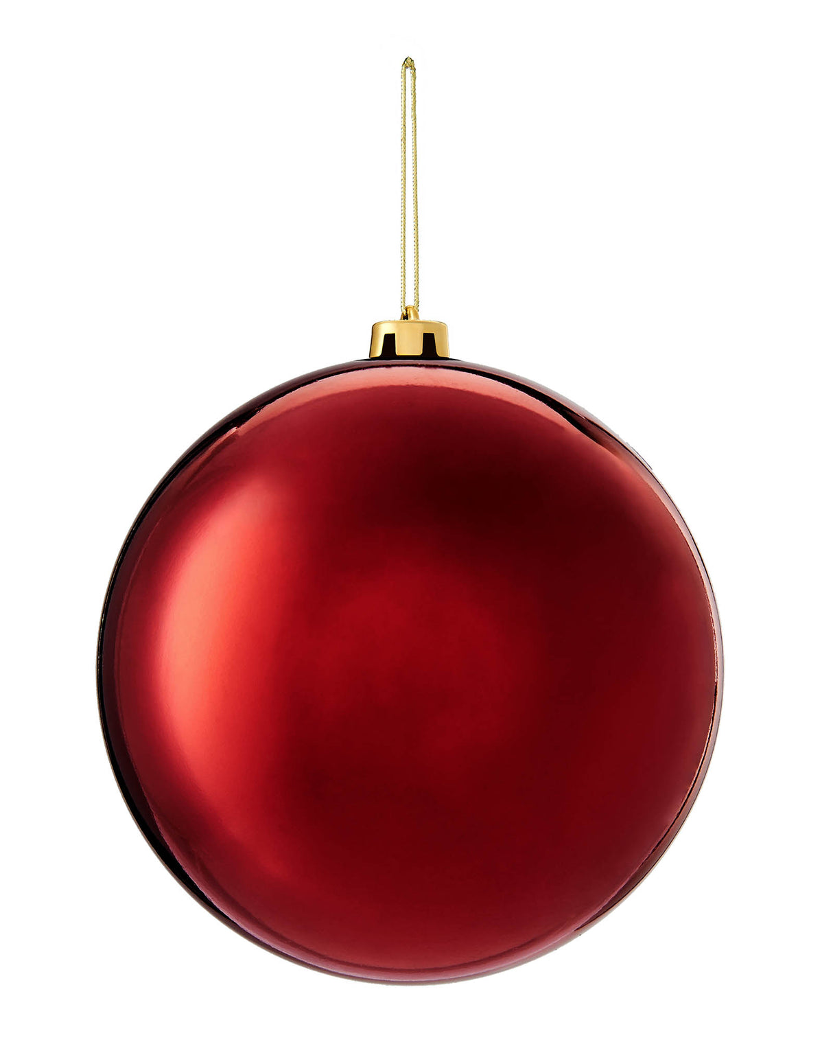 Red Large Gloss Shatterproof Bauble, 20 cm