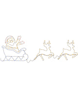 Animated Reindeer with Santa Sleigh Rope Light Silhouette, 1 m