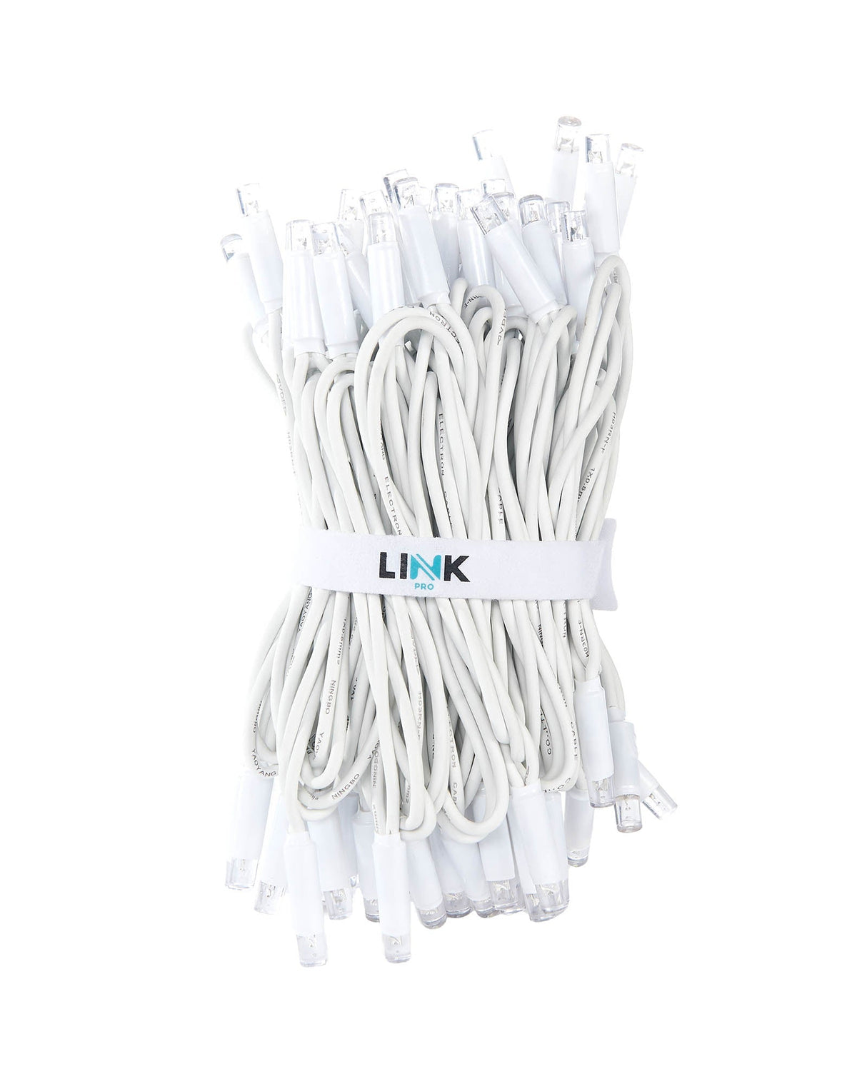 LINK PRO Twinkle LED String Lights, White Cable, Warm White / White