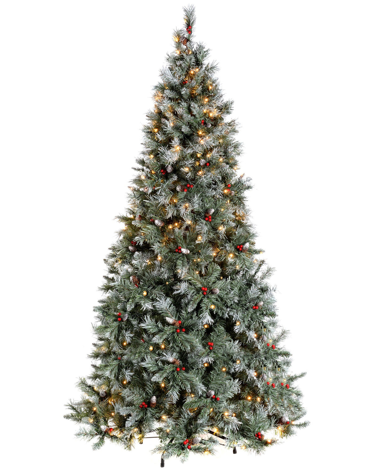 Pre-Lit Scandinavian Spruce Pinecones & Berries Christmas Tree, 7 ft