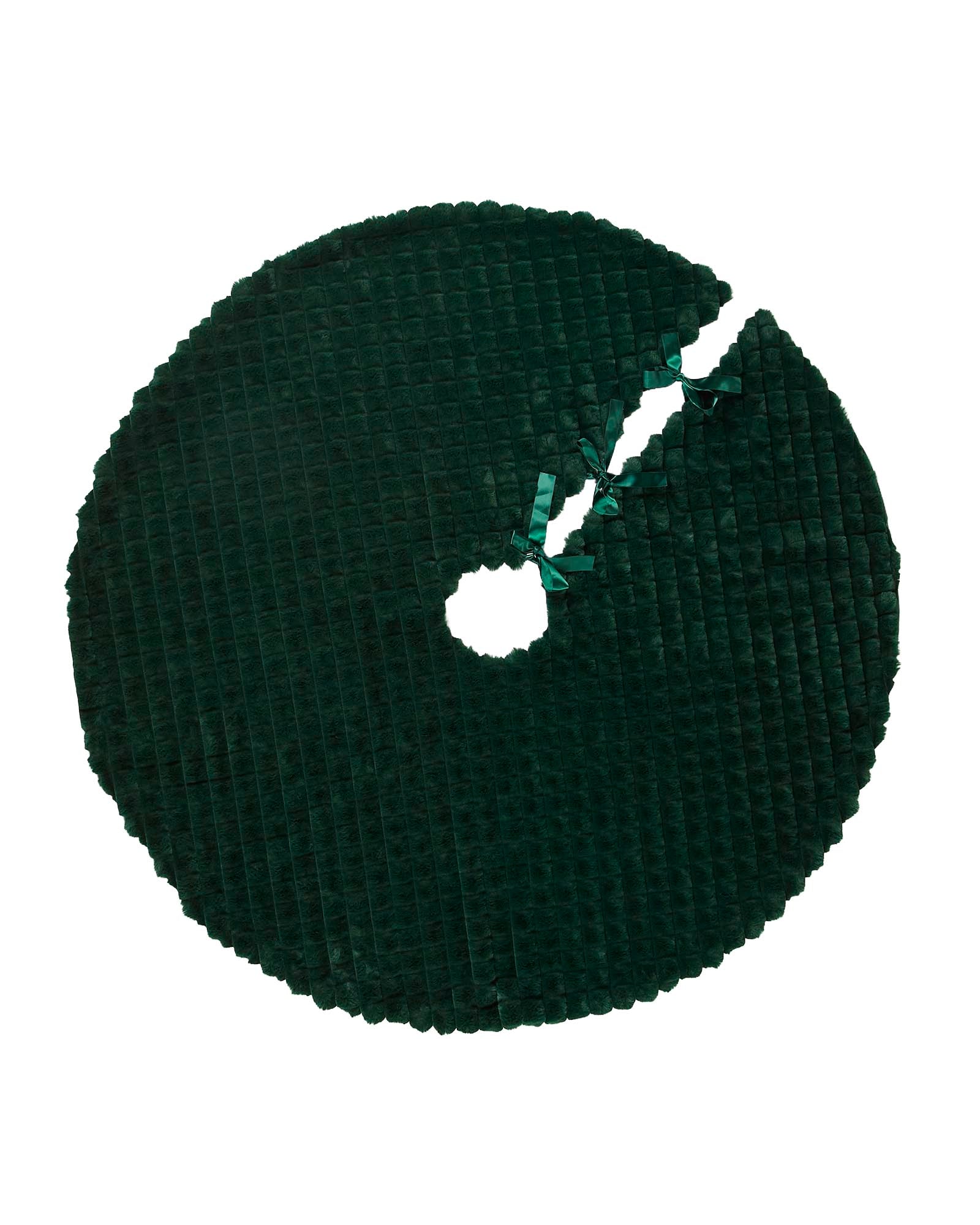 Faux Fur Diamond Tree Skirt, Sage Green, 122 cm