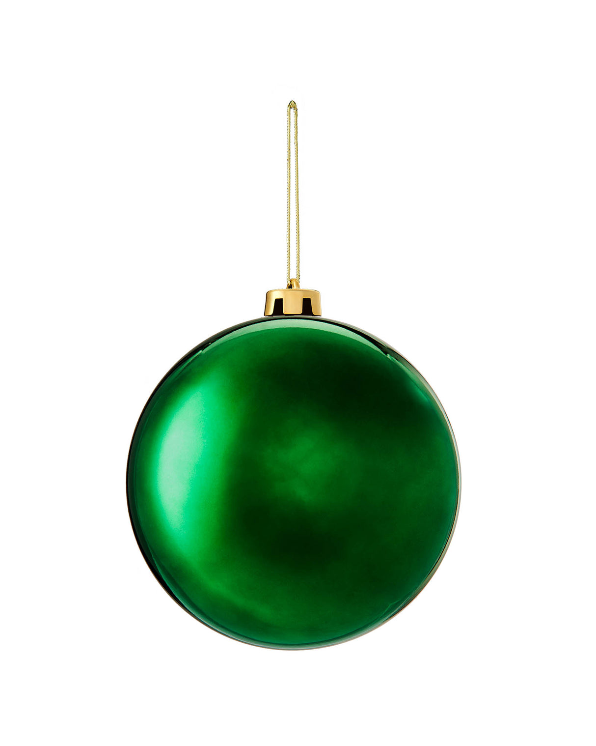 Christmas Green Large Gloss Shatterproof Bauble, 15 cm
