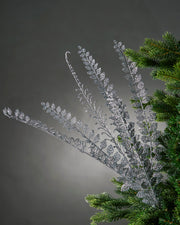 Silver Leaf Christmas Tree Spray, 84 cm