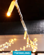 Pro Series Connectable Twinkle String Lights, Warm White / White