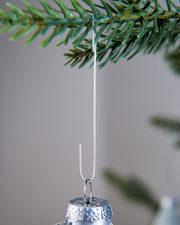 Pack of 100 Bauble Ornament Hooks, Silver