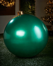 Green Inflatable Christmas Bauble, 76 cm