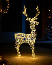 Pre-Lit 3D Standing Reindeer Decoration, 1.2 m