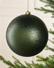 Sage Green Oversized Shatterproof Bauble, Glitter, 20 cm