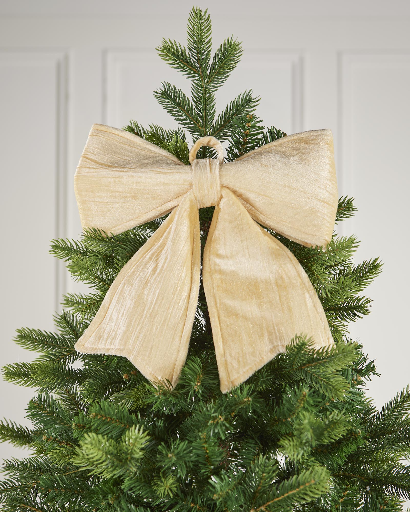 Vintage Velvet Christmas Bow, Gold, 30 cm