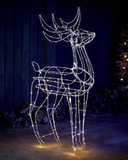 Pre-Lit 3D Standing Stag, 110 cm