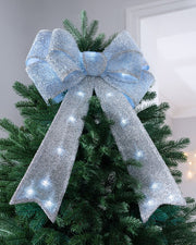 Pre-Lit Bow Tree Topper