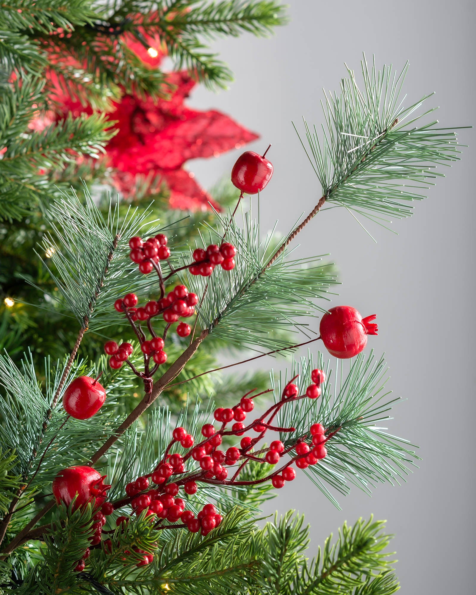 Red Artificial Berries Tree Pick, 66 cm