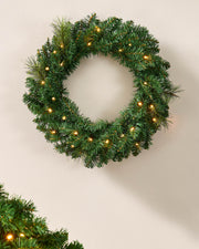 Pre-Lit Wreath, 60 cm