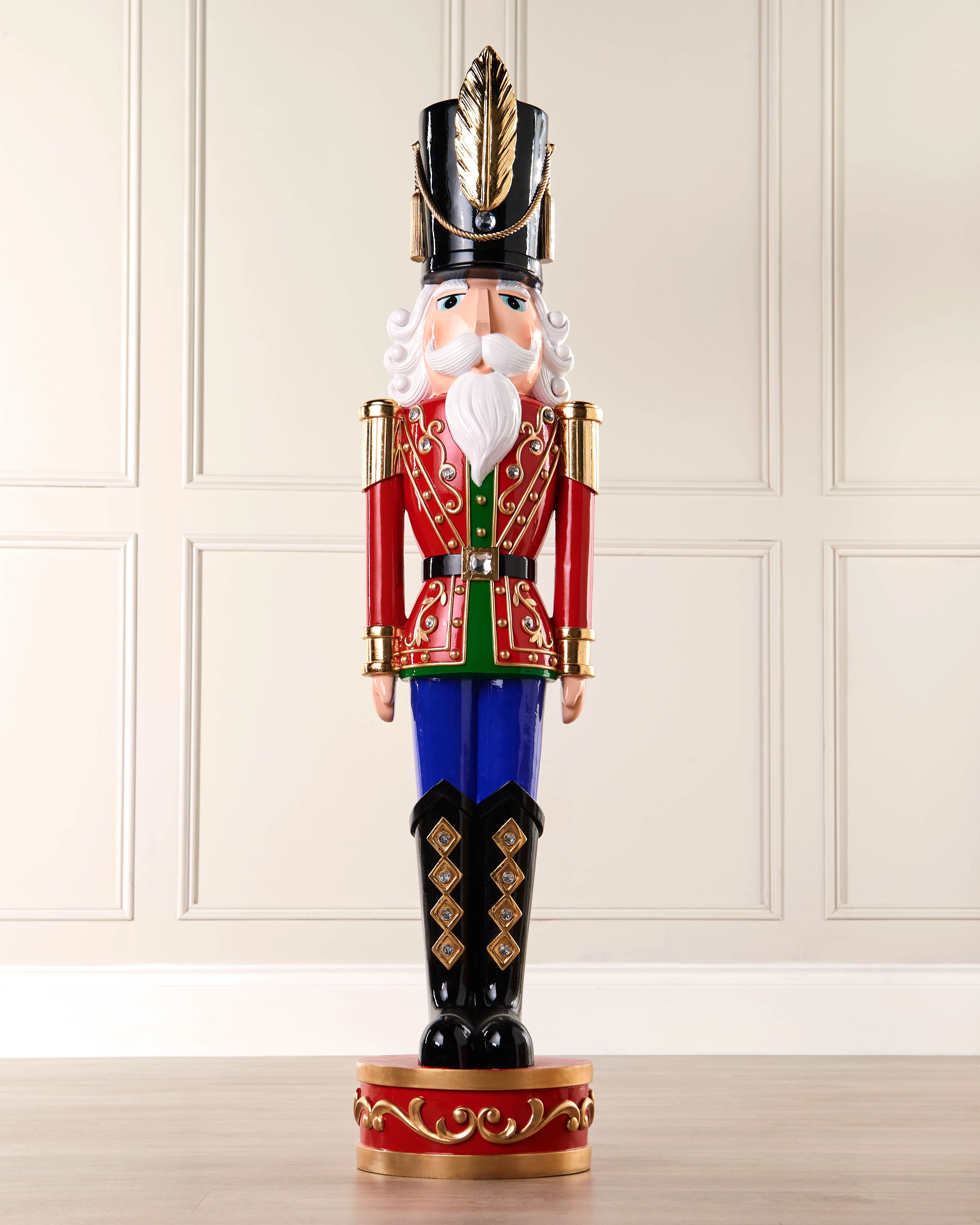 Traditional Christmas Resin Nutcracker, 4 ft