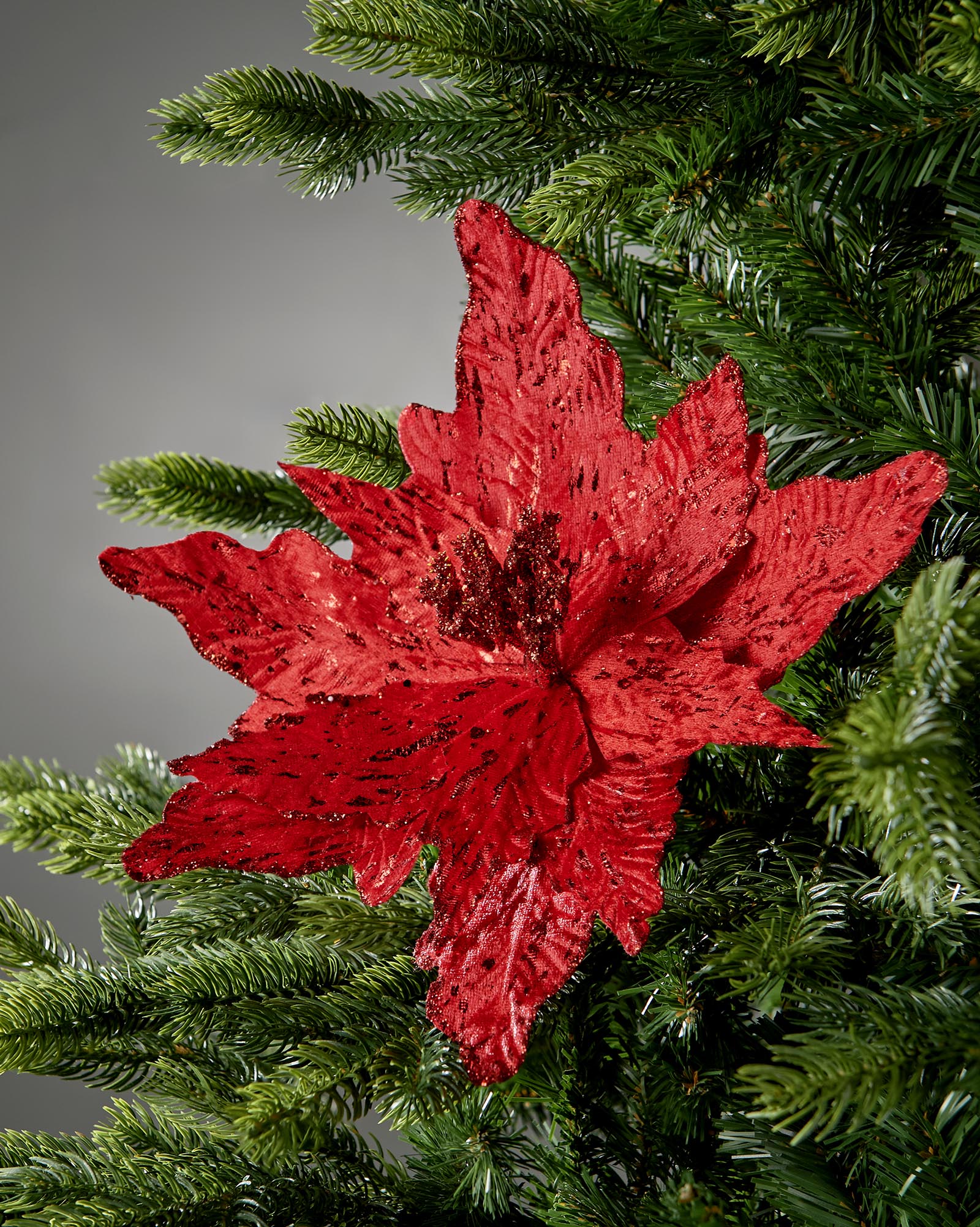 Red Artificial Poinsettia Flower, 30 cm