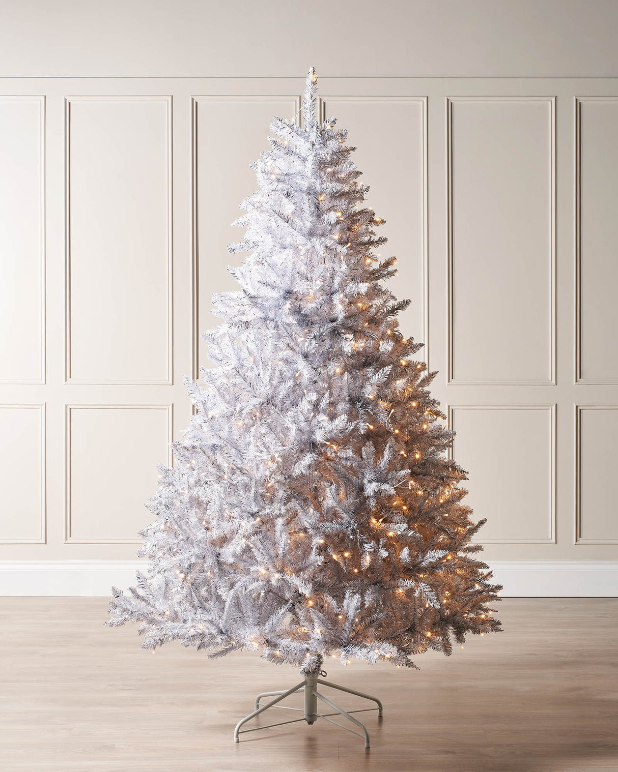 Pre-Lit Shimmering Christmas Tree, 7 ft