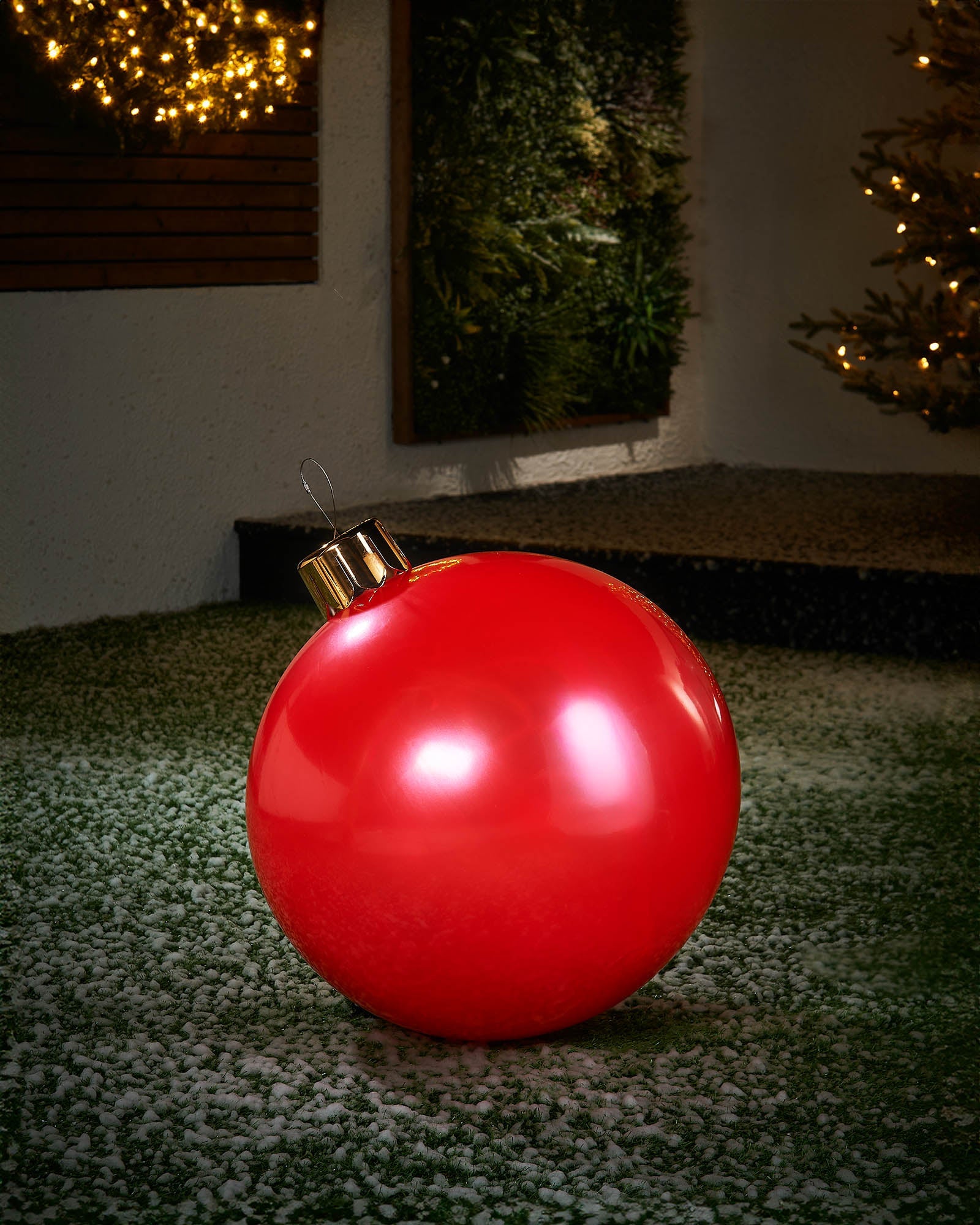 Red Inflatable Christmas Bauble, 45 cm