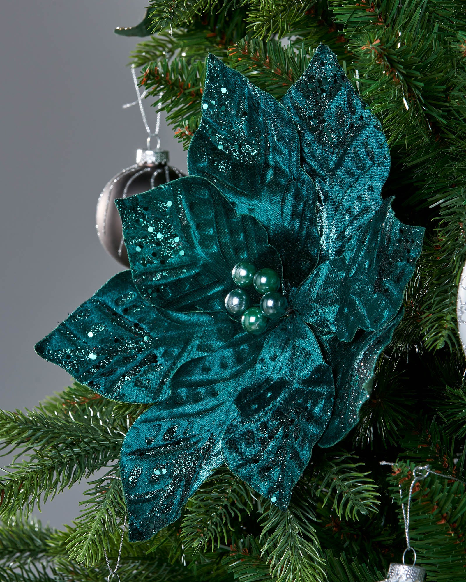 Emerald Artificial Poinsettia Flower, 30 cm