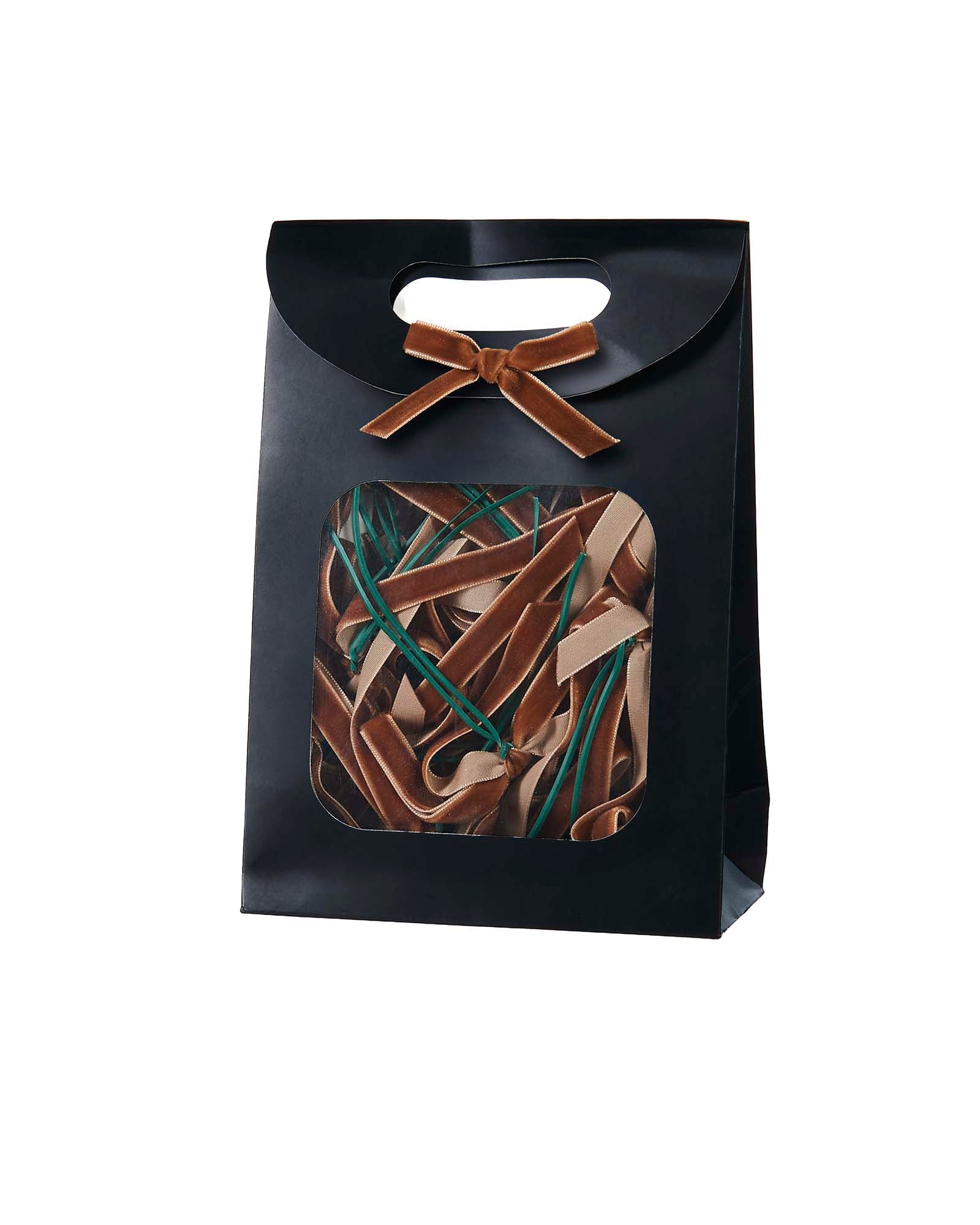 Set of 20 Velvet Bows, Espresso, 13 cm