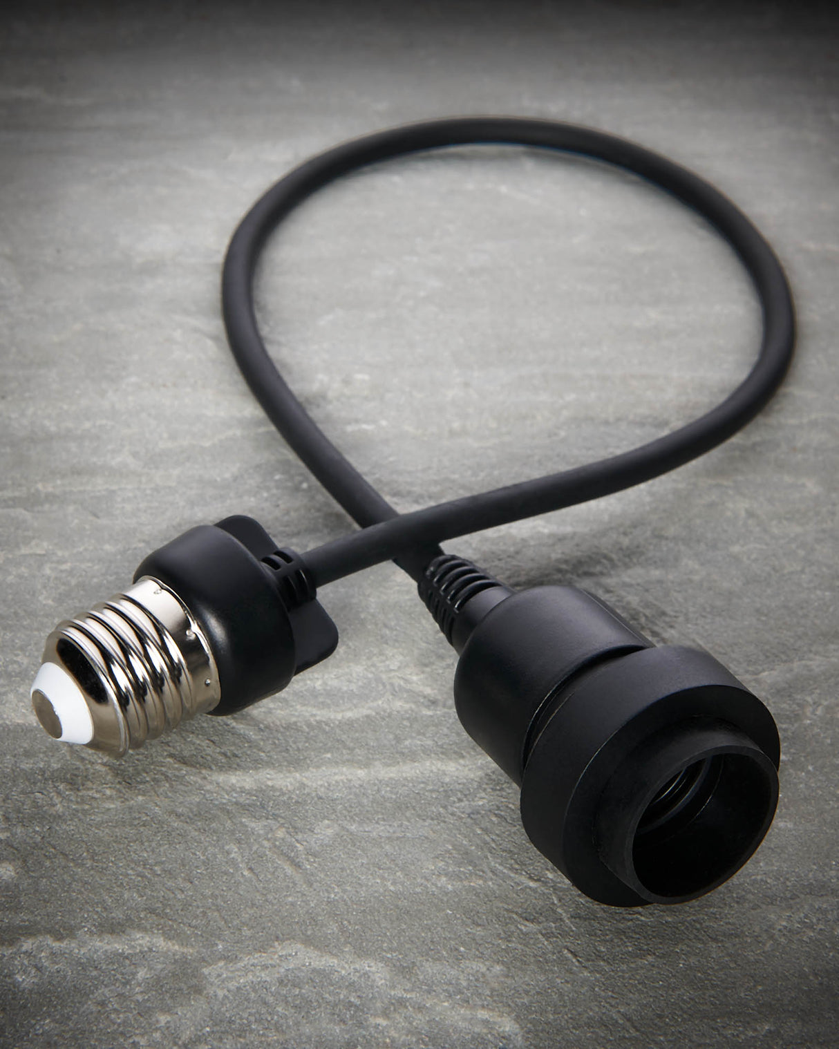 E27 Outdoor Festoon Pendant, Black Rubber Cable,