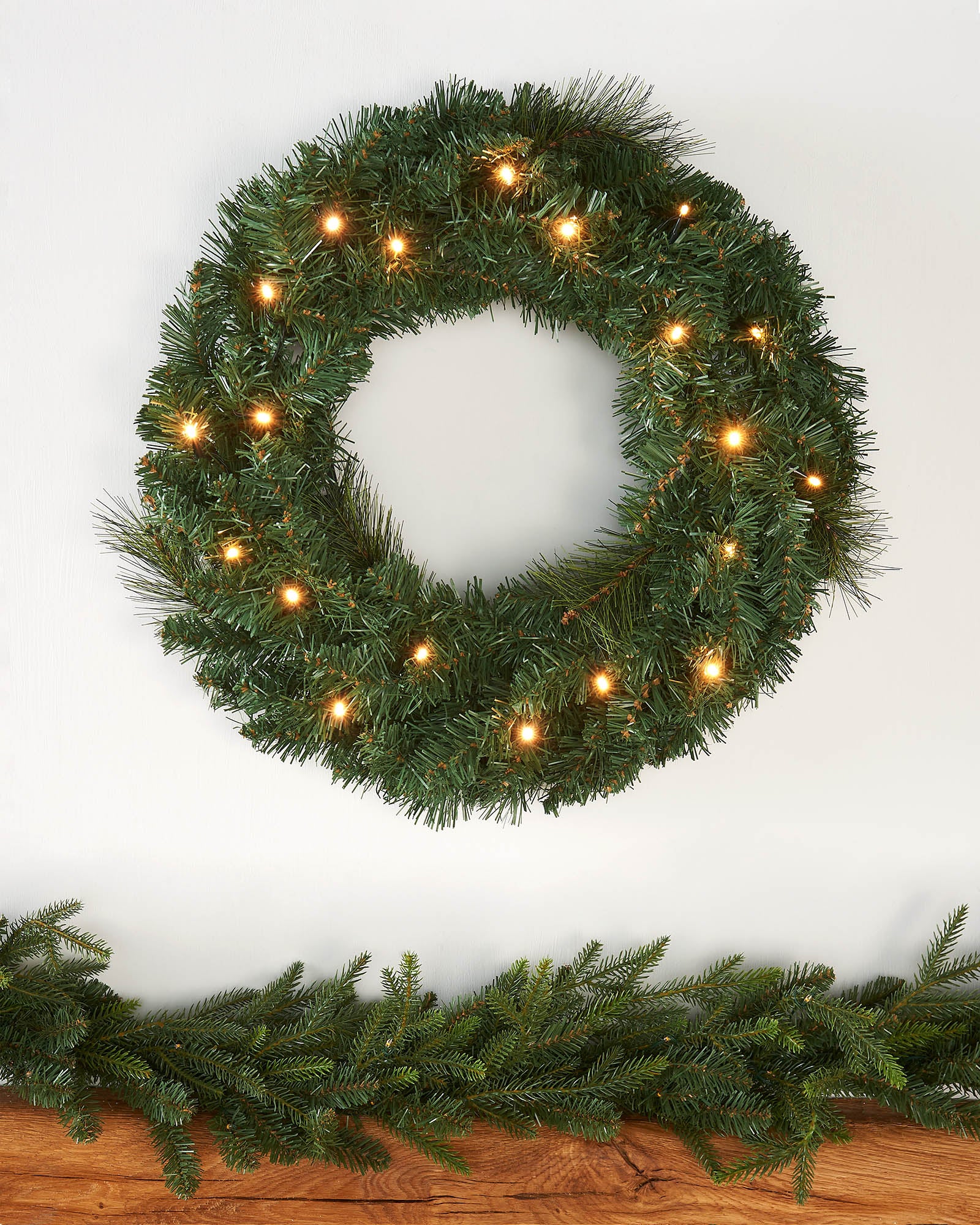 Evergreen high quality 60 in. Pre-Lit Artificial Christmas Wreath with 300 LED Lights