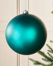 Teal Oversized Shatterproof Bauble, Matt, 20 cm