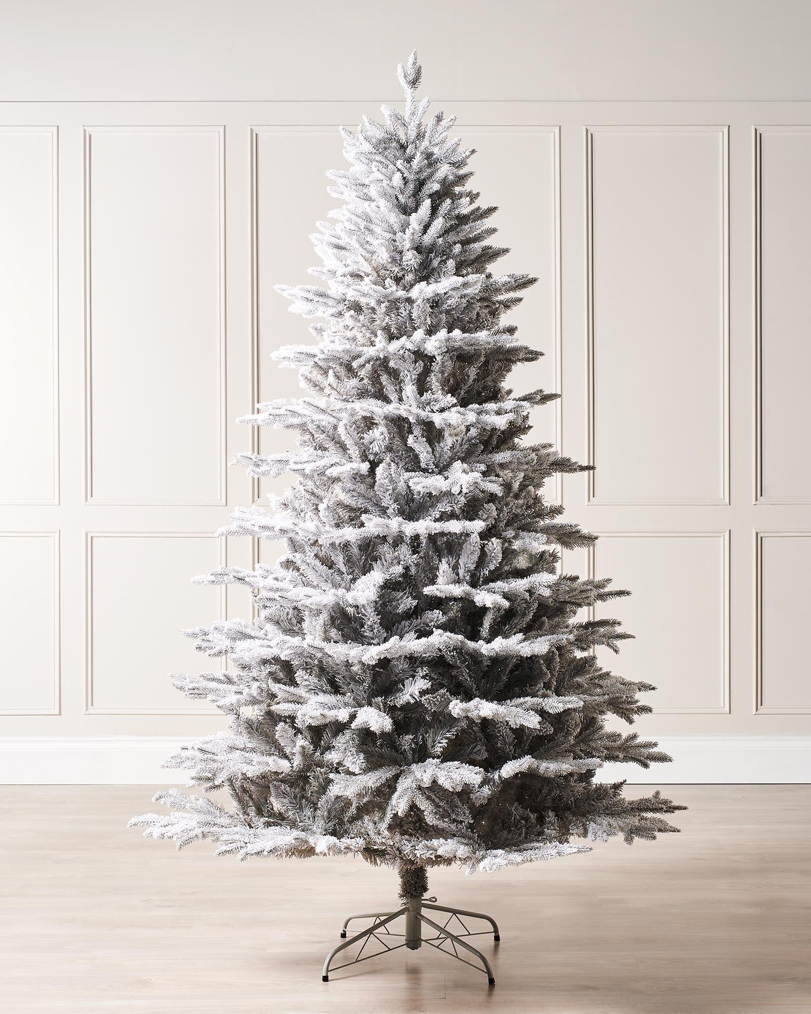 Snow Flocked Grey Fir Christmas Tree 7 ft We R Christmas