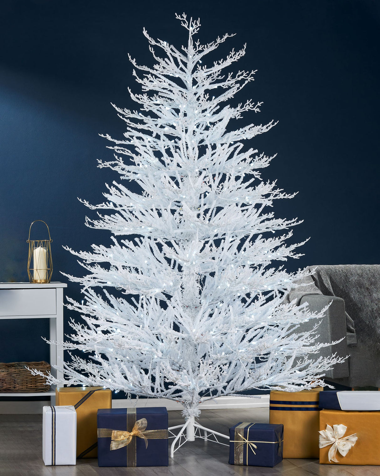 Pre-Lit Arctic Ice Twig Christmas Tree, 7 ft