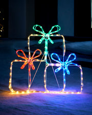 Pre-Lit Gift Box Set, Silhouette, 60 cm