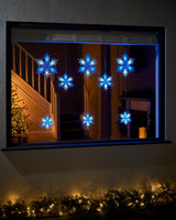 Multi-Function Snowflake Curtain Light, Blue/White, 1.6 m