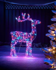 Pre-Lit 2D Aurora Reindeer, 100 cm
