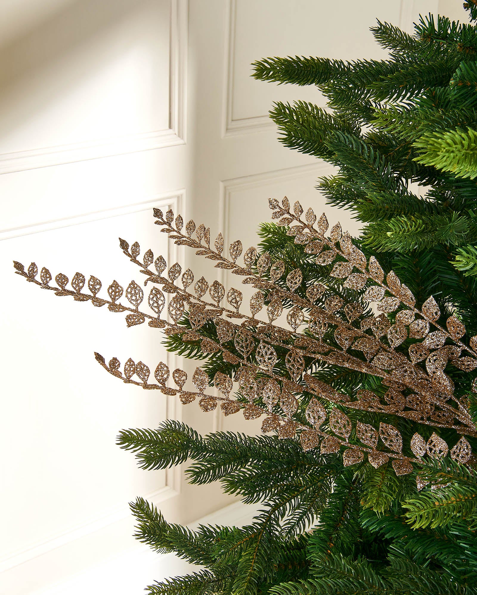 Gold Leaf Christmas Tree Spray, 84 cm