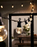 LINK PRO LED Festoon Lights, Clear Bulb, Black Cable, Warm White