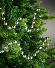 Oversized Beaded Garland, Silver, 2.7 m