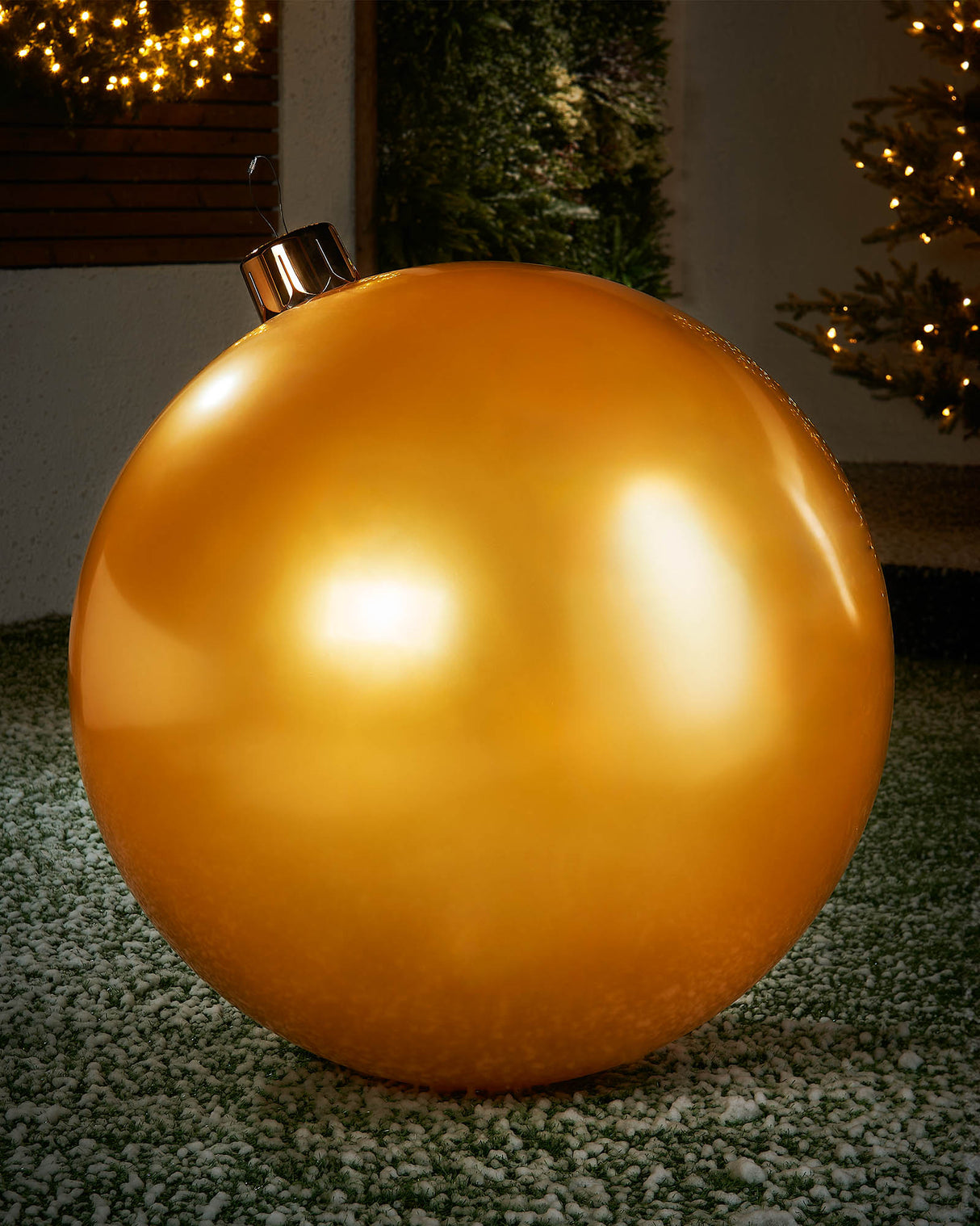 Inflatable Christmas Bauble, Gold, 76 cm