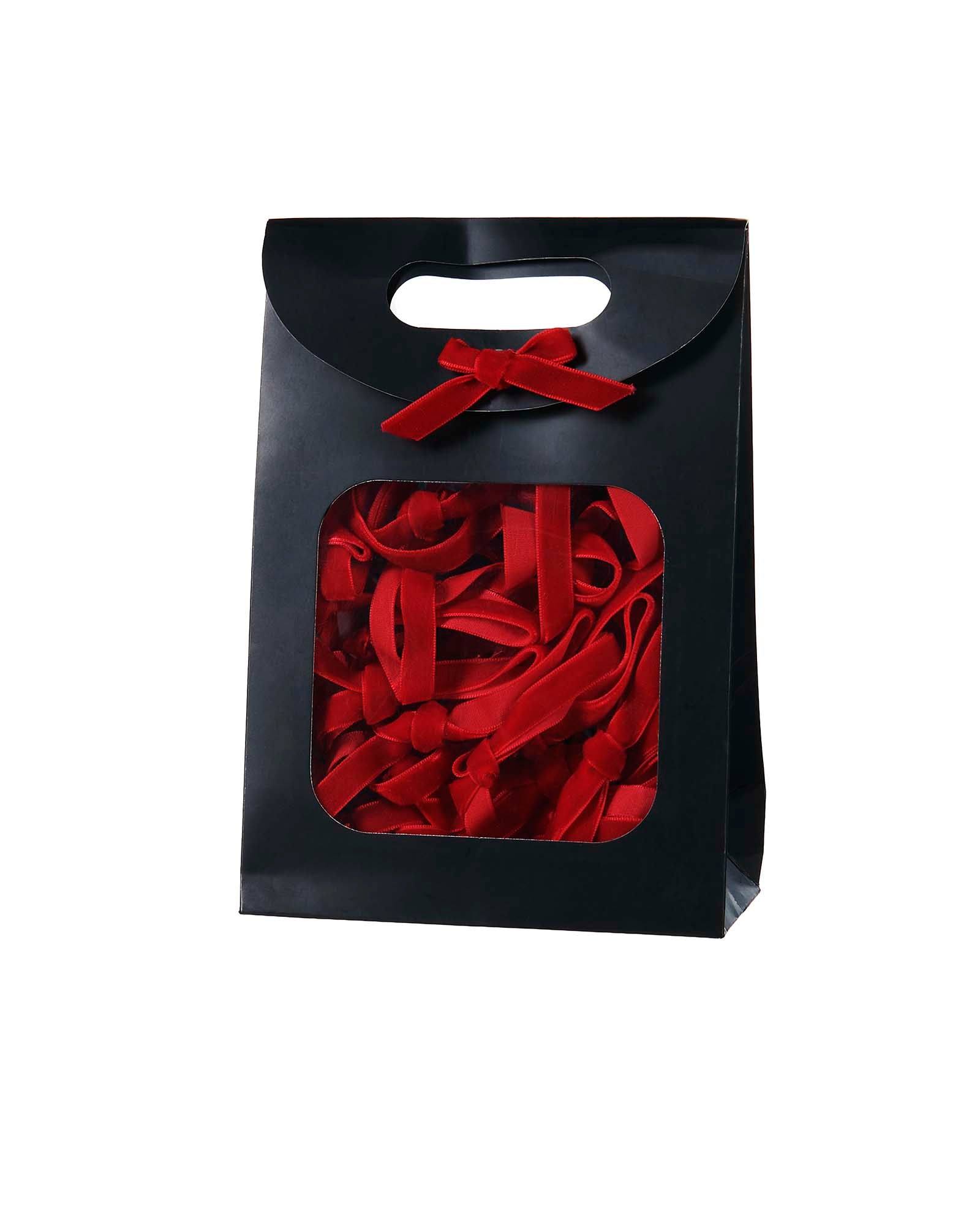 Set of 20 Velvet Bows, Red, 13 cm
