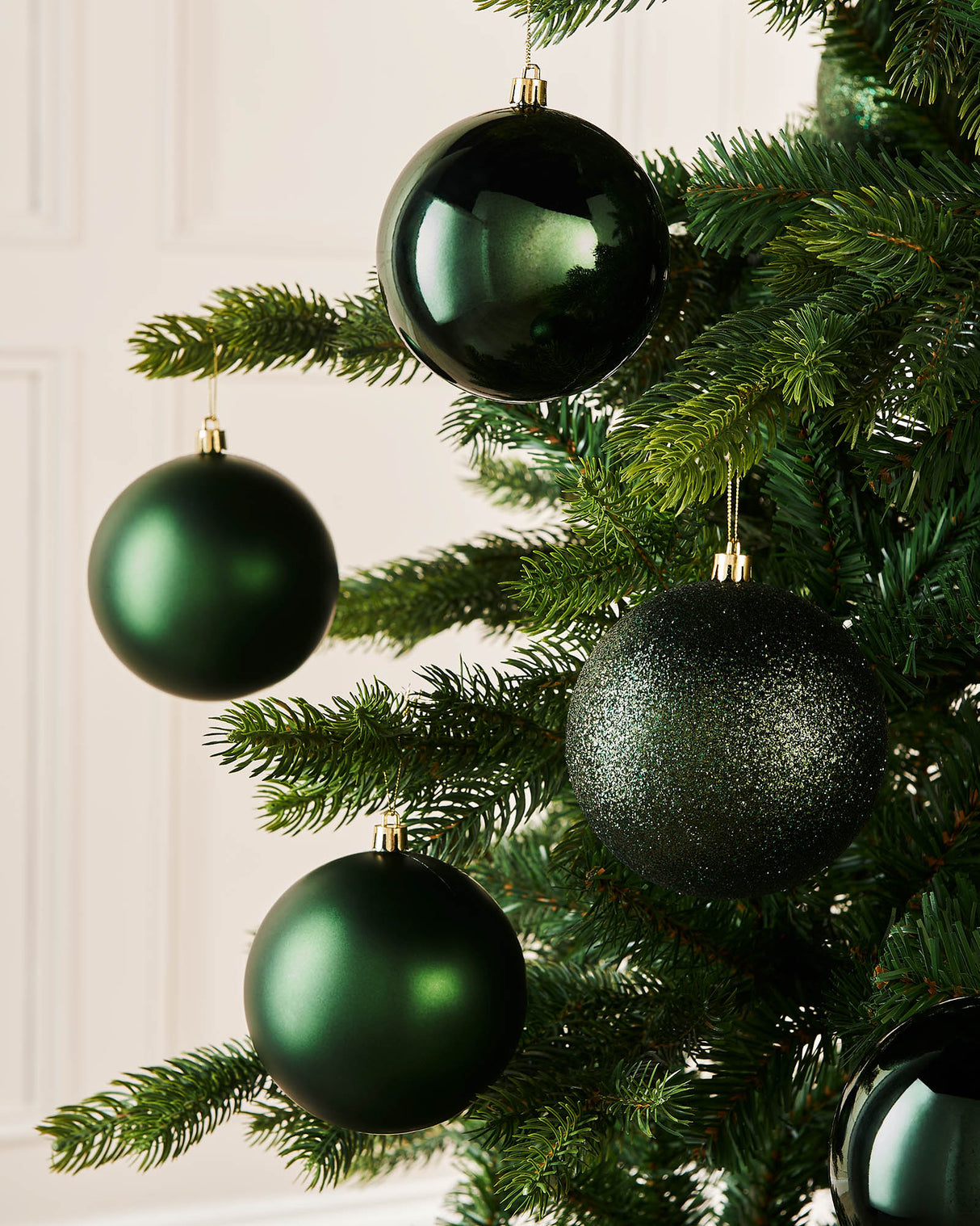 Sage Green Shatterproof Baubles, 9 Pack, 10 cm