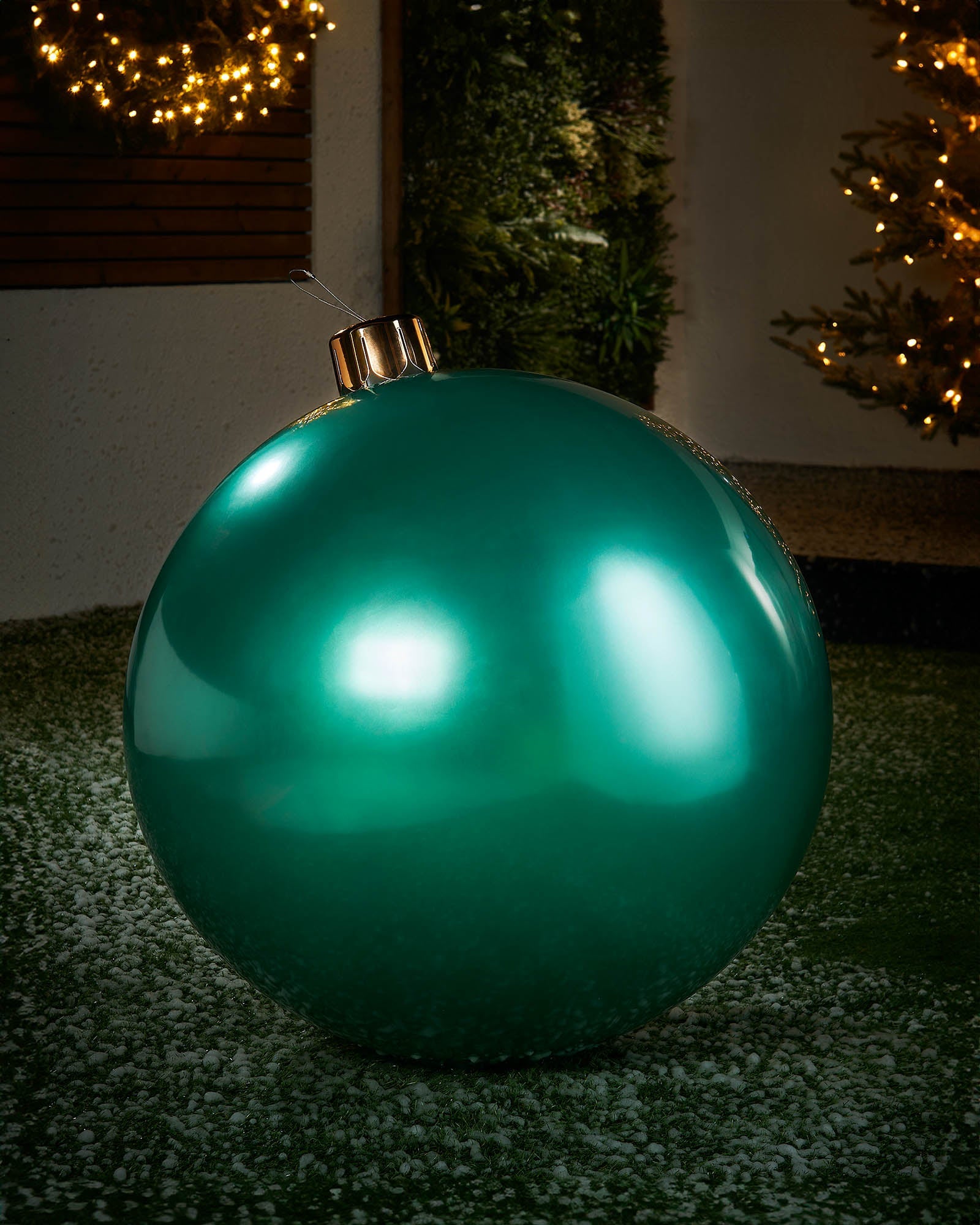 Green Inflatable Christmas Bauble, 66 cm