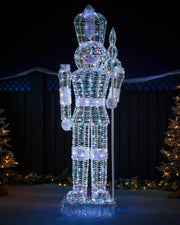 Pre-Lit Iridescent Nutcracker, 6.5 ft