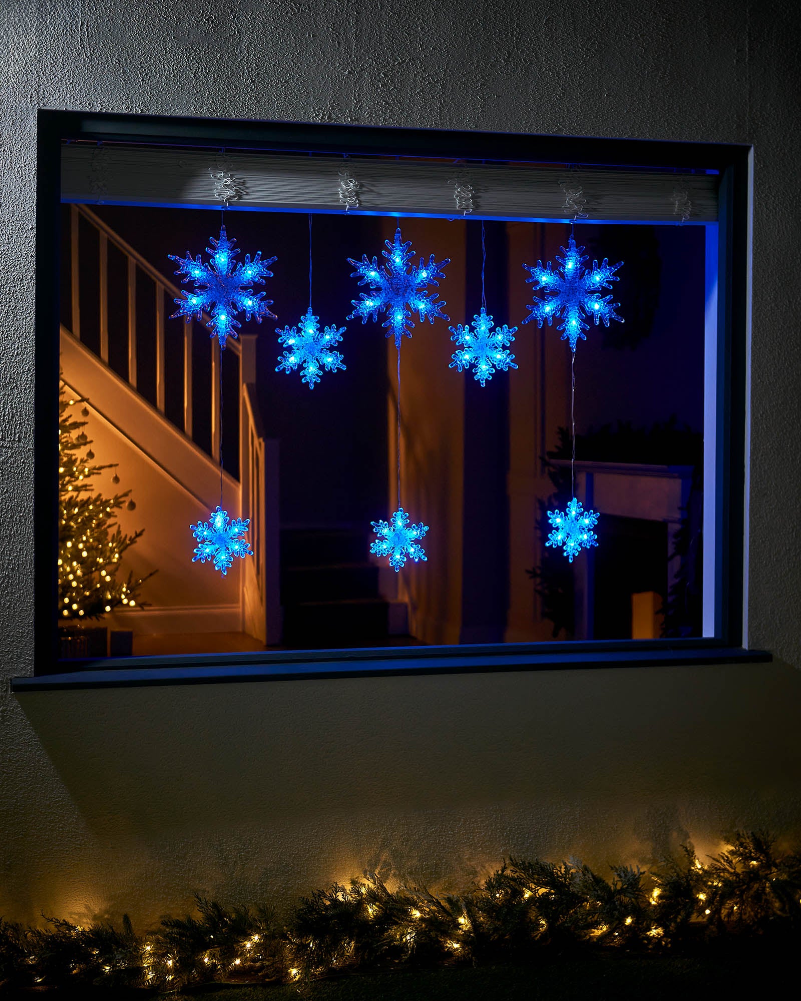 Multi-Function Snowflake Curtain Net Light, 1.6 m