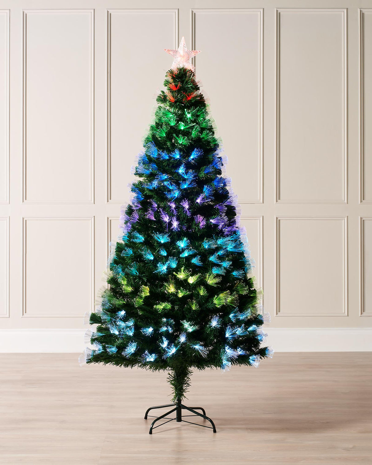 Pre-Lit Colour Changing Fibre Optic Christmas Tree, 5 ft