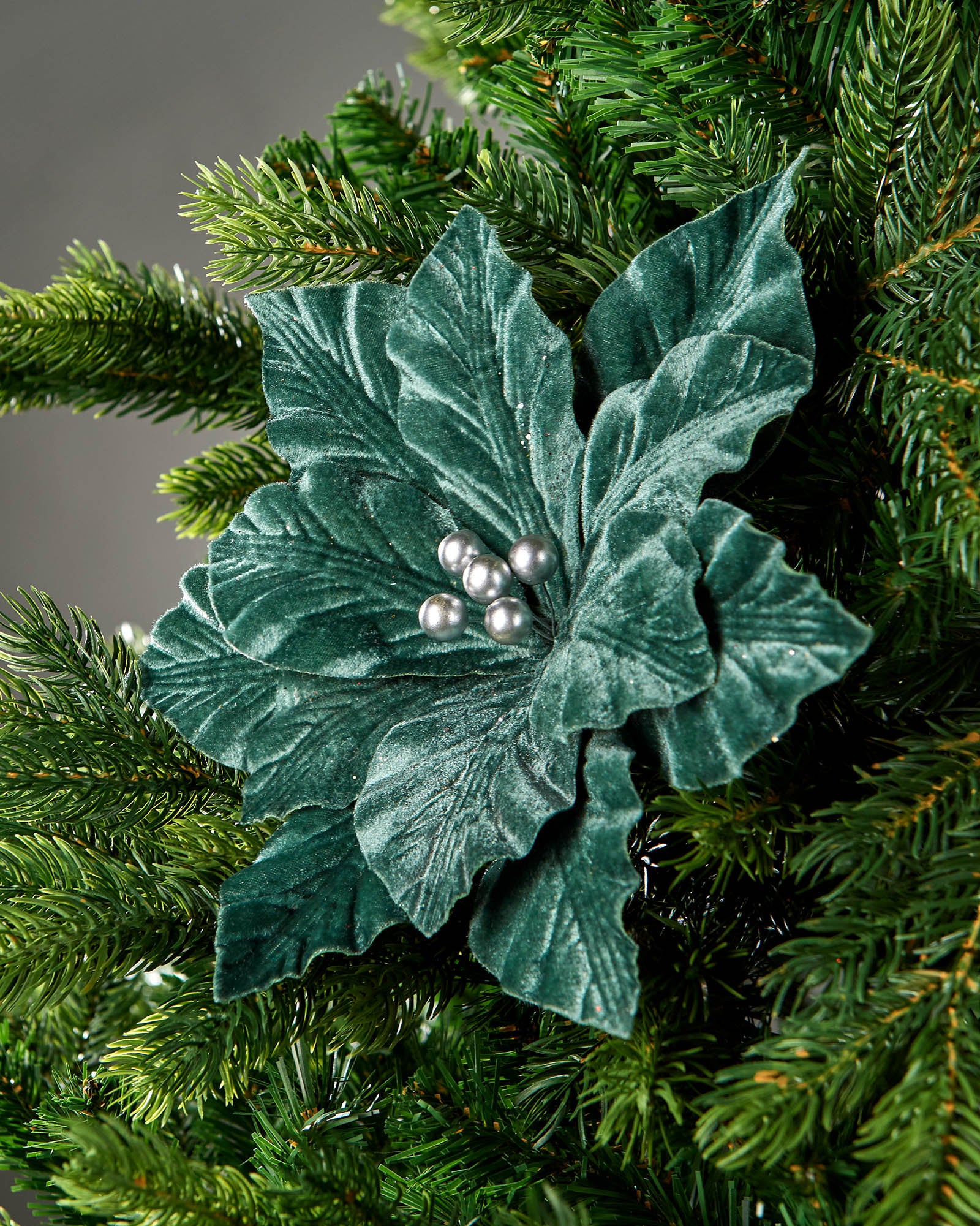 Sage Green Artificial Poinsettia Flower, 26 cm