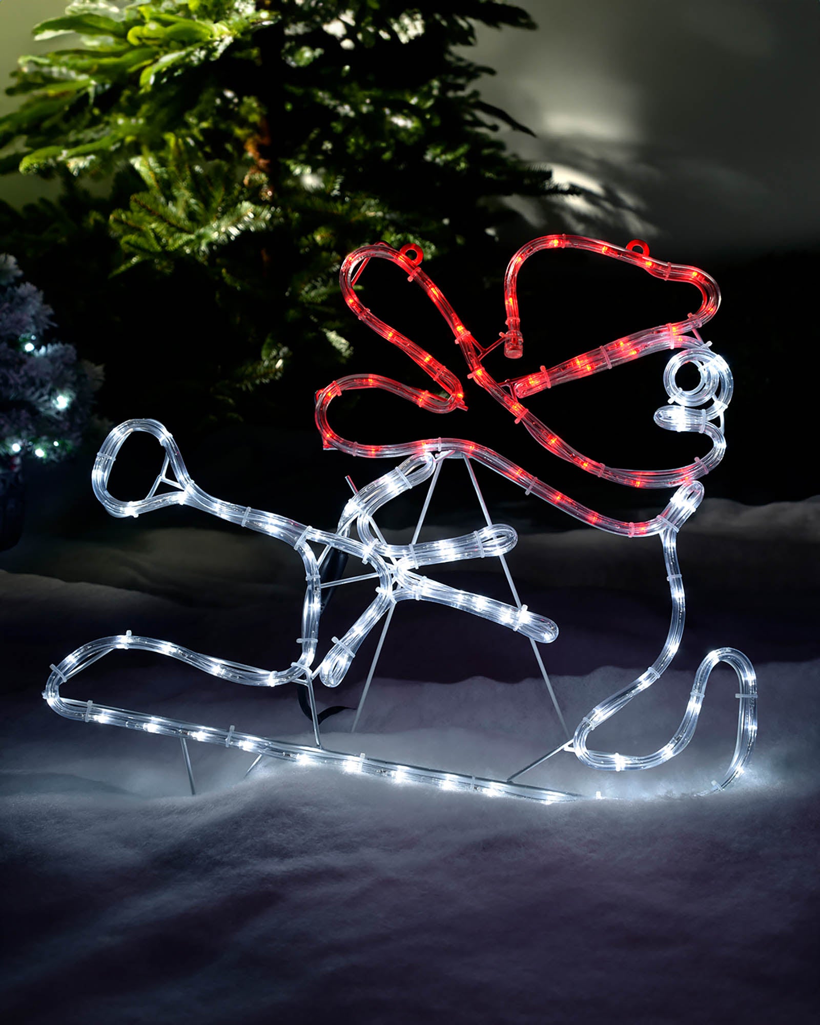 LED Snowman Rope Light Window Silhouette, 50 cm