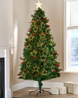 Pre-Lit Mixed Pine Fibre Optic Christmas Tree with LED Stars
